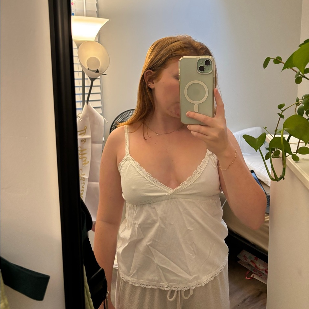 Brandy white tank top